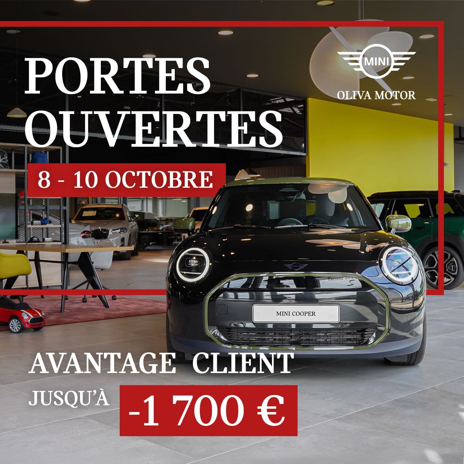 🥳 PORTES OUVERTES MINI : Jusqu'à 1700€ d'avantage client !